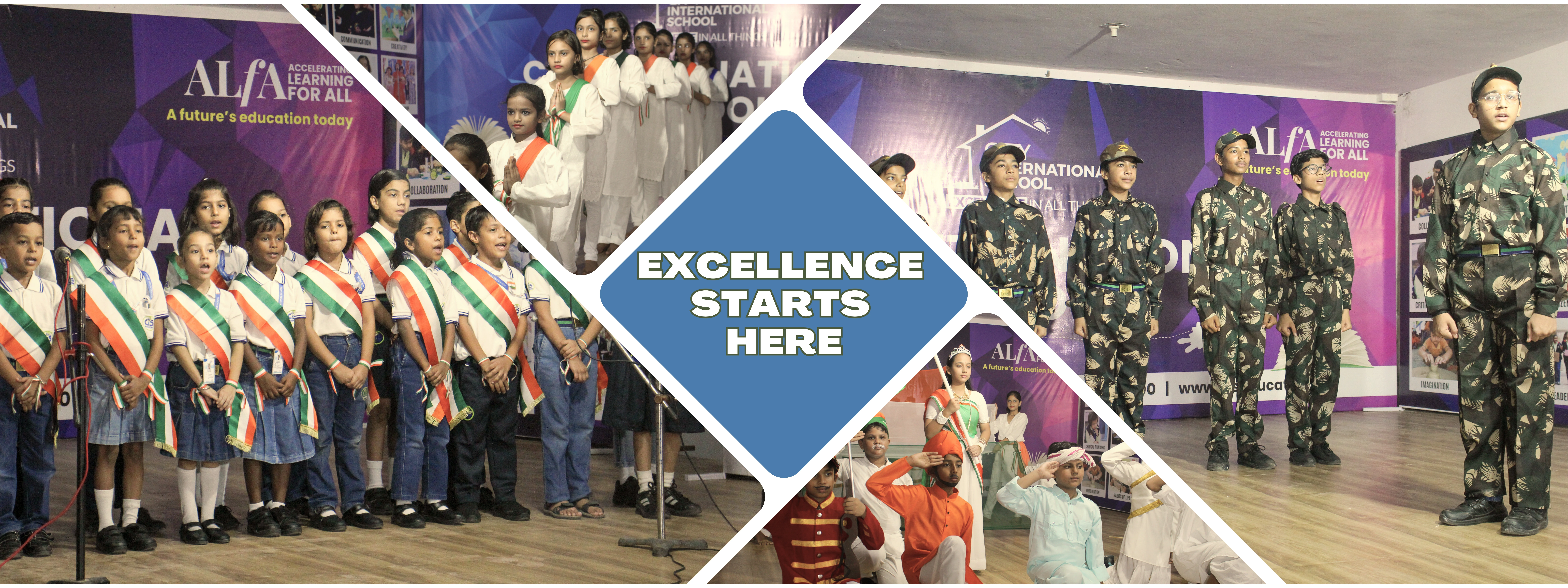 City International School, Jaipur — campus and students (slide 1)